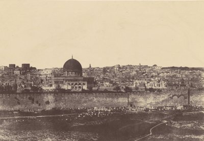 Jerusalem. Temple Enclosure. General View of the East Face. Pl. 2 by Auguste Salzmann